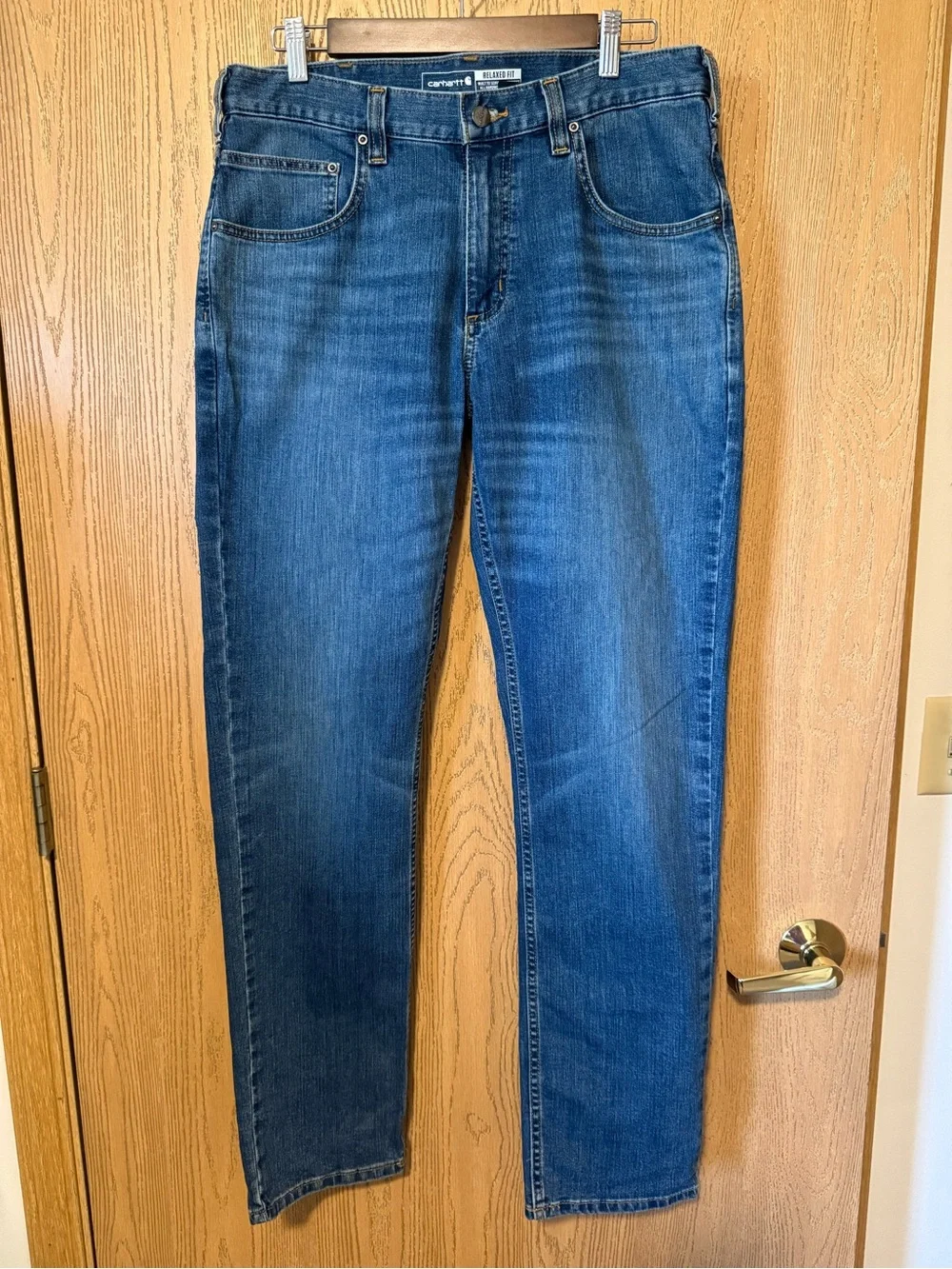 Carhartt Men's Relaxed Straight Jeans in Medium Blue Wash
